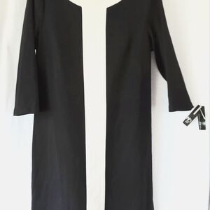 AGB Black and White Long Sleeve Dress